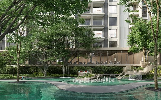 Landscaped Resort Pool